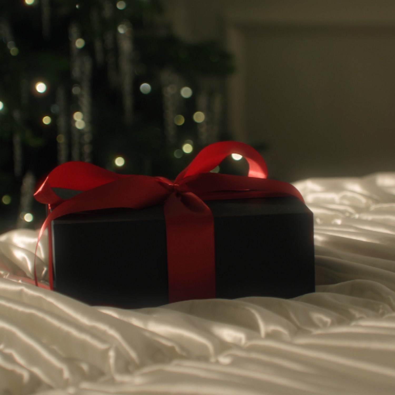 Natūralaus kailio ausinių ir pirštinių kalėdinis dovanų rinkinys