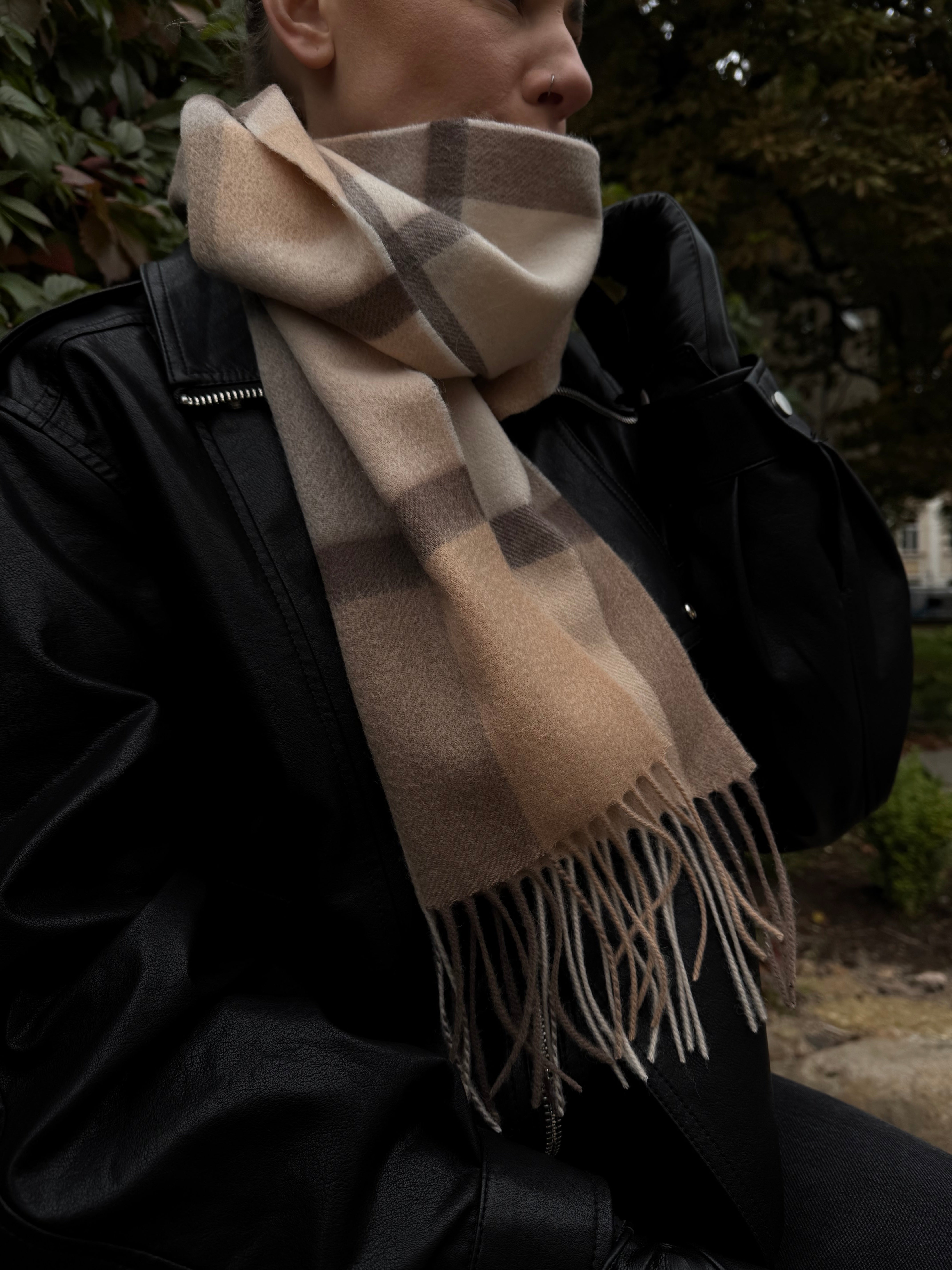 Wool and cashmere scarf