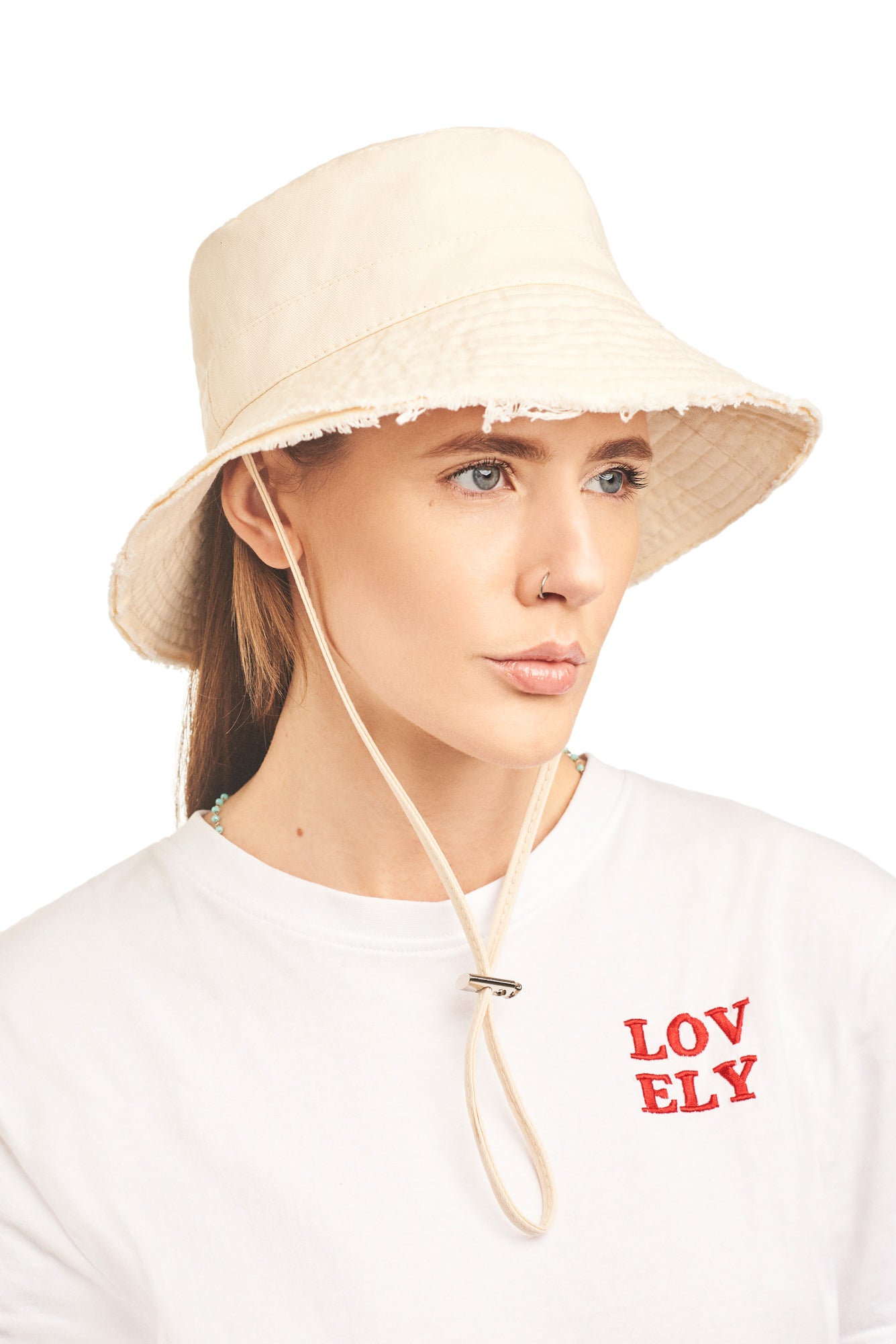 Vanilla ice cream bucket hat