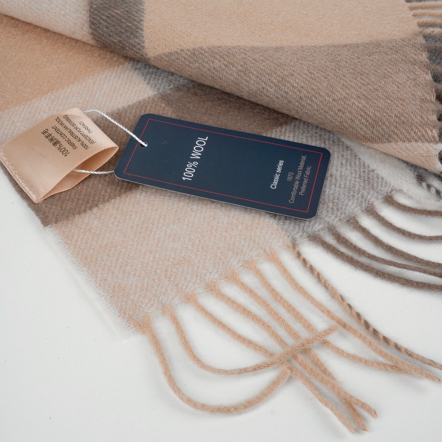 Wool and cashmere scarf